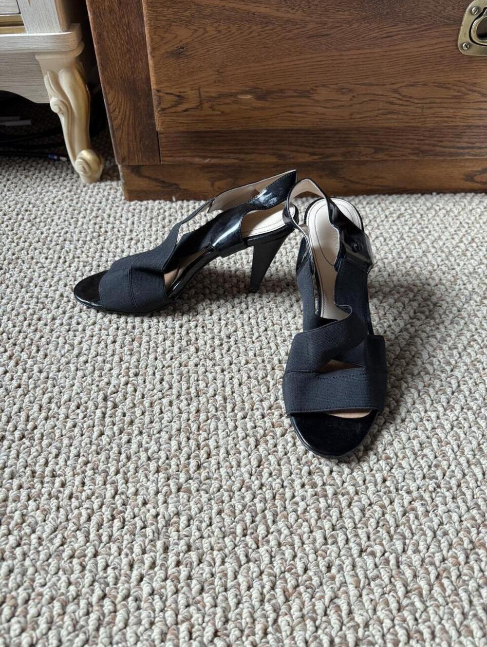 Calvin Klein black stretchy heels